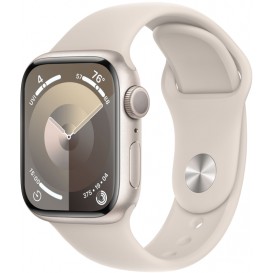 Apple Watch Series 9 41mm Aluminum Sport Band, Starlight, S/M